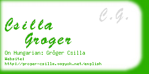 csilla groger business card